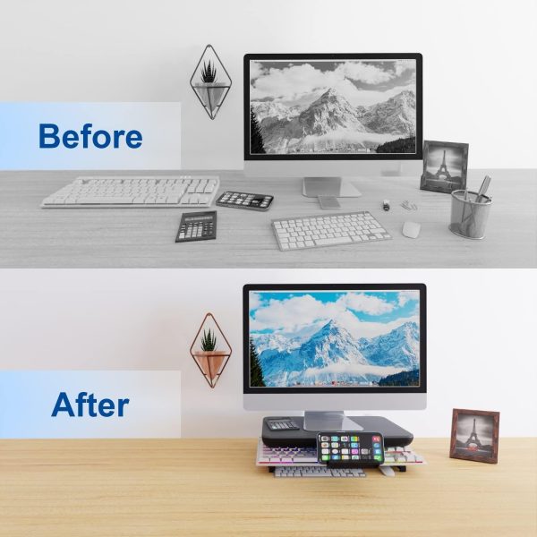 Adjustable Laptop Stand with Storage Drawer - Height Riser - Basic - Image 9