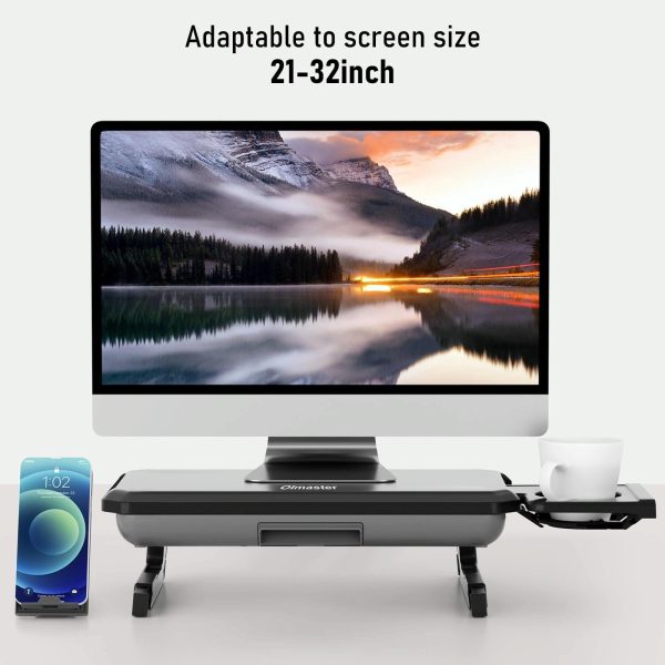 Adjustable Laptop Stand with Storage Drawer - Height Riser - Basic - Image 12