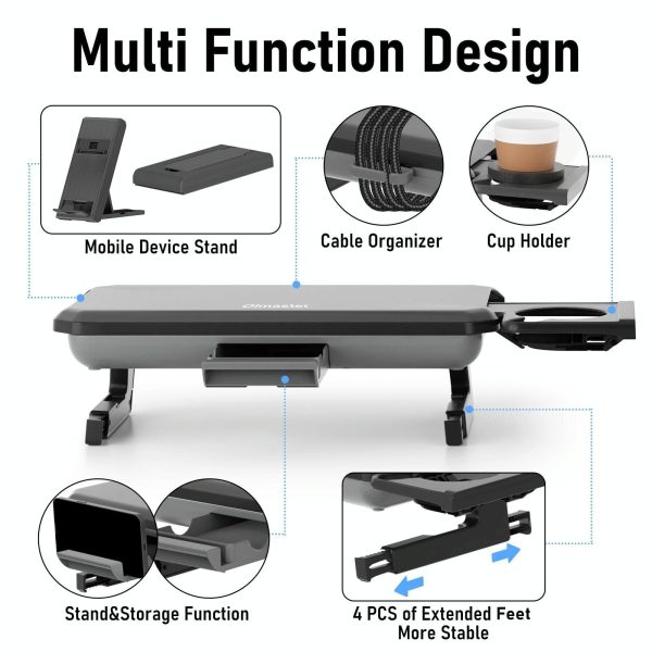 Adjustable Laptop Stand with Storage Drawer - Height Riser - Basic - Image 14