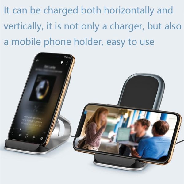 15W Multifunctional Wireless Charger With Stand Black - Image 5