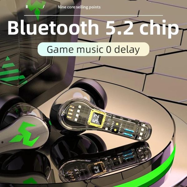 Low Latency Wireless Bluetooth Game Earphones with Colourful Lights - Digital Display - Image 4