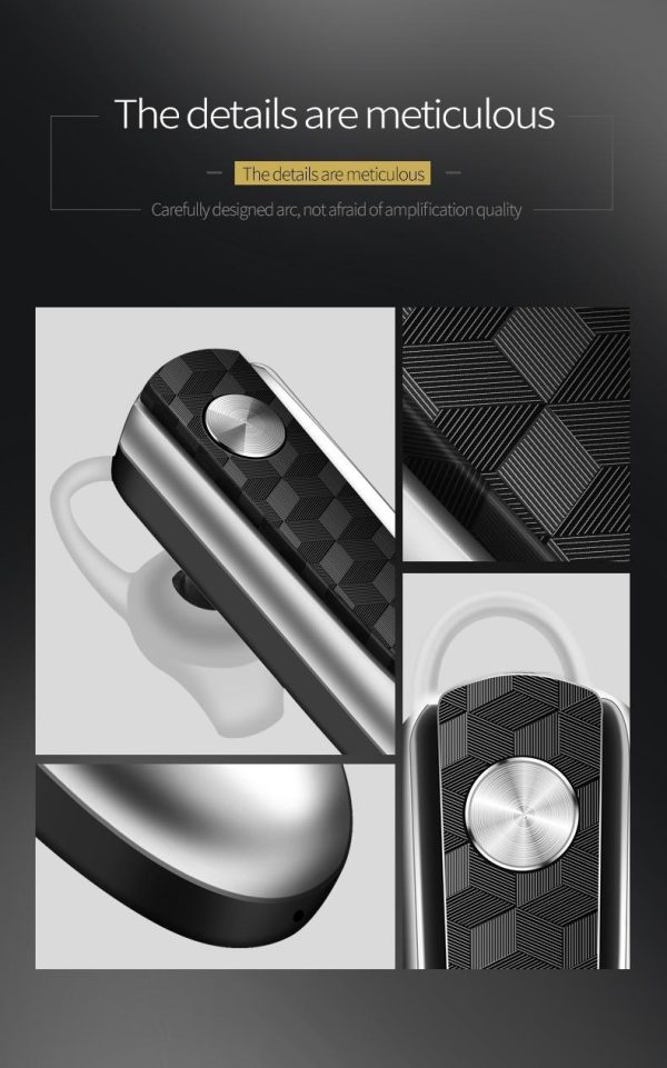 Wireless Bluetooth Earbud for Hands-free Calls and Music - Large Battery - Black - Image 6