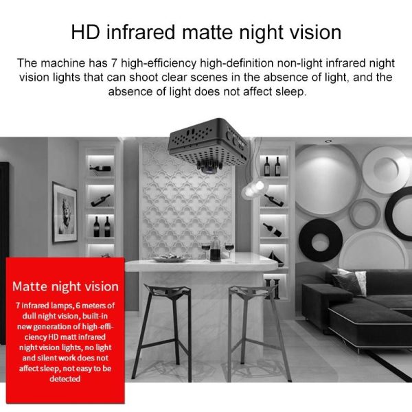1080P Hd Wifi Mini Security Camera With Wide Angle Motion Detection Night Vision & Tf Card Support - Image 4
