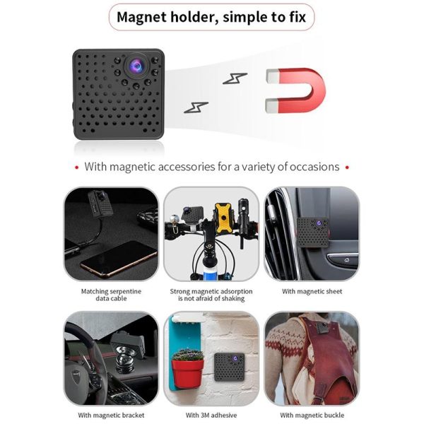 1080P Hd Wifi Mini Security Camera With Wide Angle Motion Detection Night Vision & Tf Card Support - Image 5