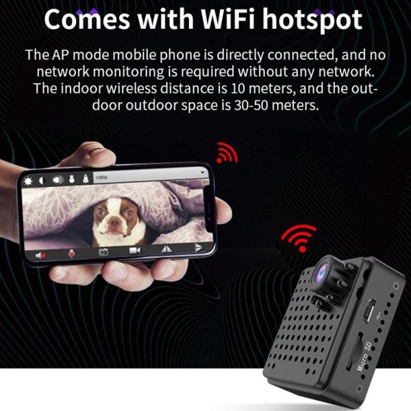 1080P Hd Wifi Mini Security Camera With Wide Angle Motion Detection Night Vision & Tf Card Support - Image 11