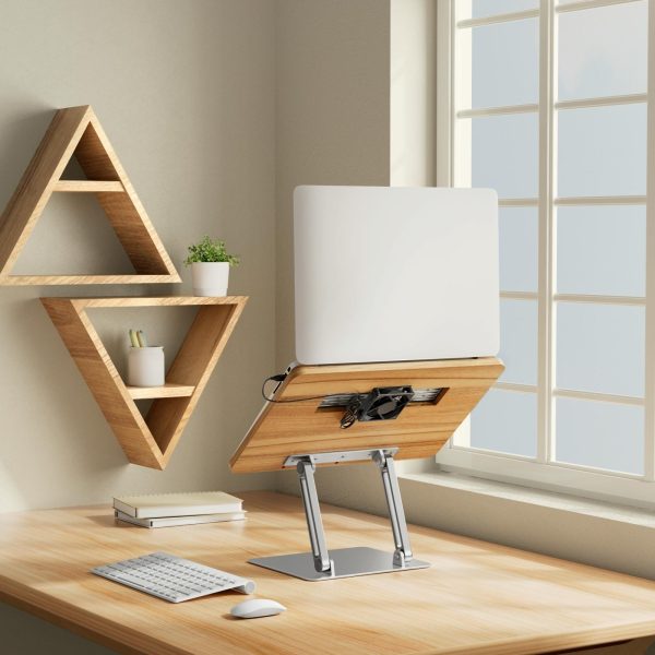 Adjustable Folding Laptop Stand with Cooling Fan - Portable Tablet Holder - Image 5