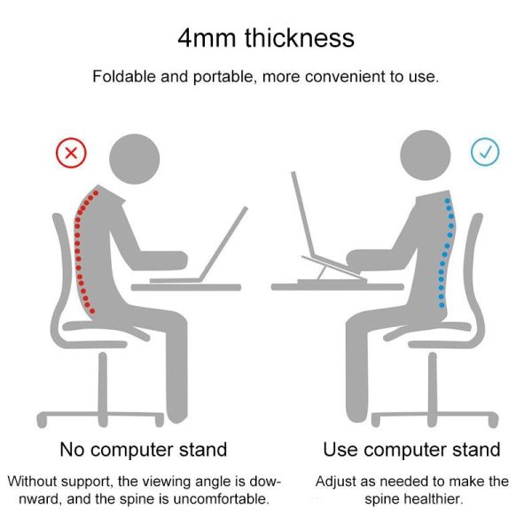 Adjustable Laptop Stand - Portable Folding Heat Dissipation Desktop Holder - Image 6