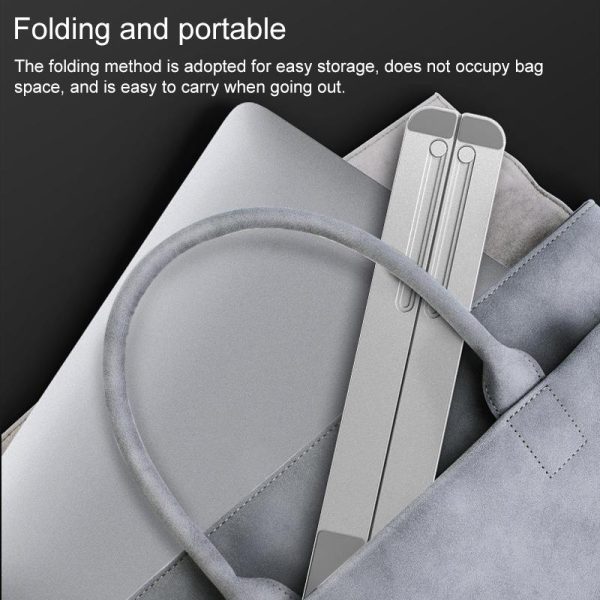 Adjustable Laptop Stand - Portable Folding Heat Dissipation Desktop Holder - Image 8