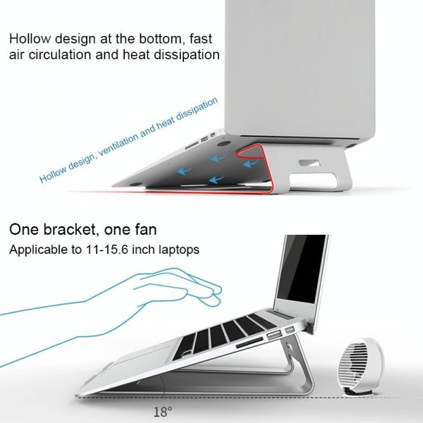 Aluminum Laptop Stand with Cooling - Image 5