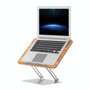 Aluminum Desktop Book Stand with Wood Board - Image 3