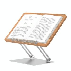 Aluminum Desktop Book Stand with Wood Board - Image 4