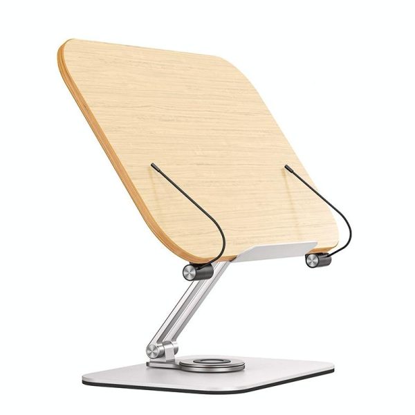 360-degree Rotating Desktop Bookshelf with Tablet Stand - Image 2