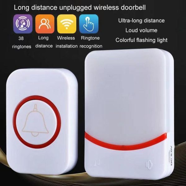 Wireless Doorbell With Remote Control And Flashing Light - Cmf1188-12 - Image 9