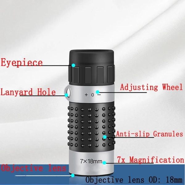Compact 7X18 Monocular Telescope For Hunting Golf Hiking And Bird Watching - Rangefinders - Image 5