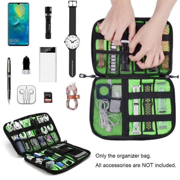 Portable Multifunctional u Disk Storage Bag for Mobile Phone Accessories - Black - Image 6