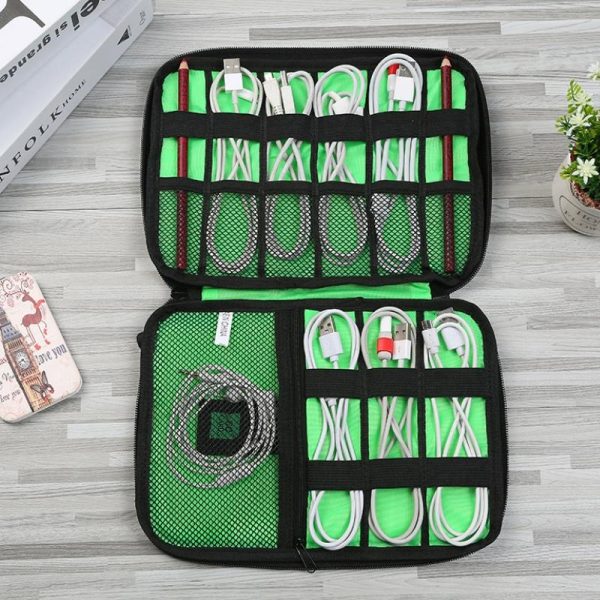 Portable Multifunctional u Disk Storage Bag for Mobile Phone Accessories - Black - Image 7