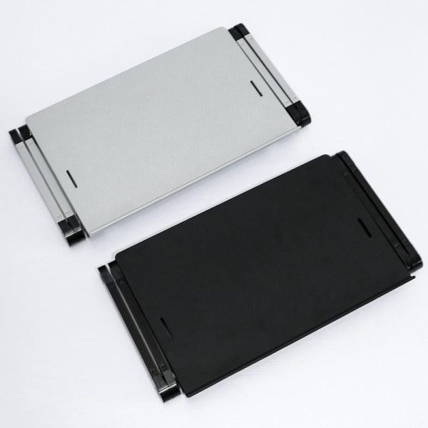 Adjustable Folding Laptop Desk with Mouse Board - Silver - Image 6