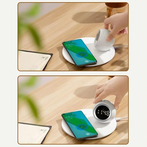15W Rotatable Night Light Fast Charger Wheat - Wheat-Colour - Image 6