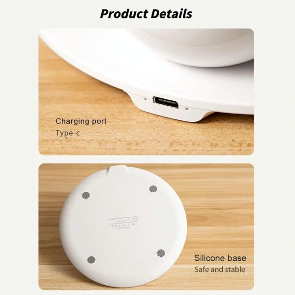 15W Rotatable Night Light Fast Charger Wheat - Wheat-Colour - Image 11