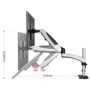 Adjustable Desktop Monitor Stand - Rotating - Image 5