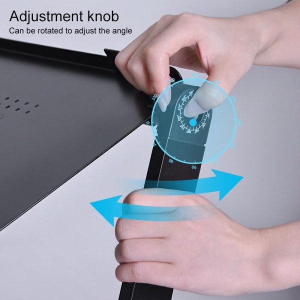Portable Folding Laptop Desk with Height Adjustment and Storage - Image 3