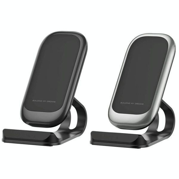 15W Multifunctional Wireless Charger With Stand Silver - Image 2