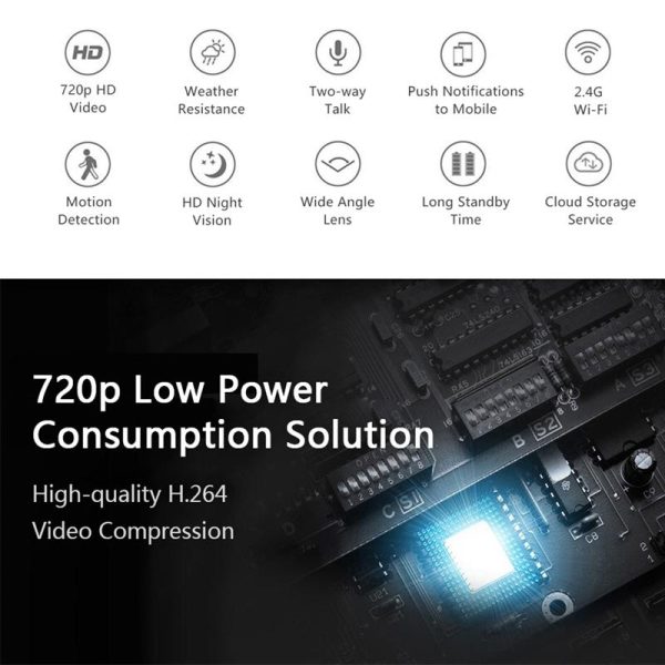Wireless Wifi Video Doorbell With Night Vision And Ai Recognition - 720P - 1800 Mah - Image 5