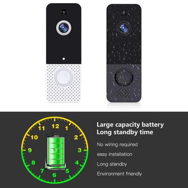 Wireless Wifi Video Doorbell With Night Vision And Ai Recognition - 720P - 1800 Mah - Image 11
