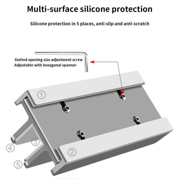 Versatile Aluminum Laptop Tablet Phone Stand - Compact Design - Image 4