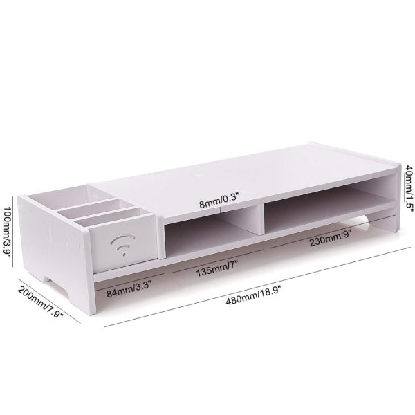 Versatile Desktop Monitor Stand - Sturdy Wood Riser for Laptop Notebook Tv - Image 5