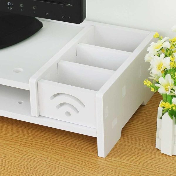 Versatile Desktop Monitor Stand - Sturdy Wood Riser for Laptop Notebook Tv - Image 8