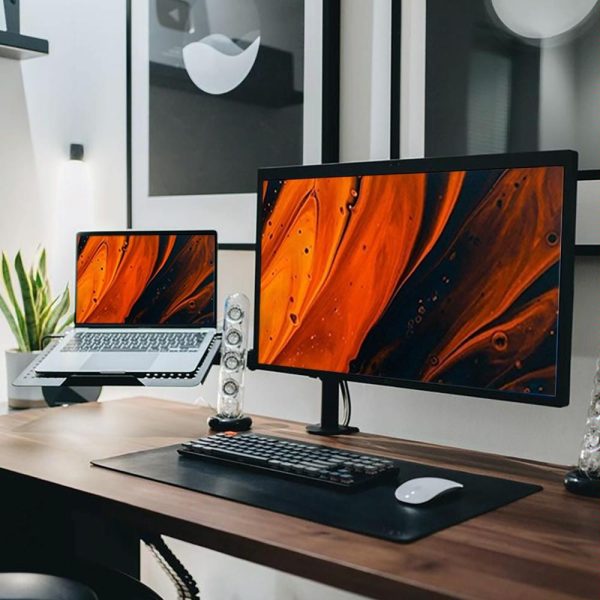 Rotatable Dual Screen Laptop Stand for Desktop - Image 3