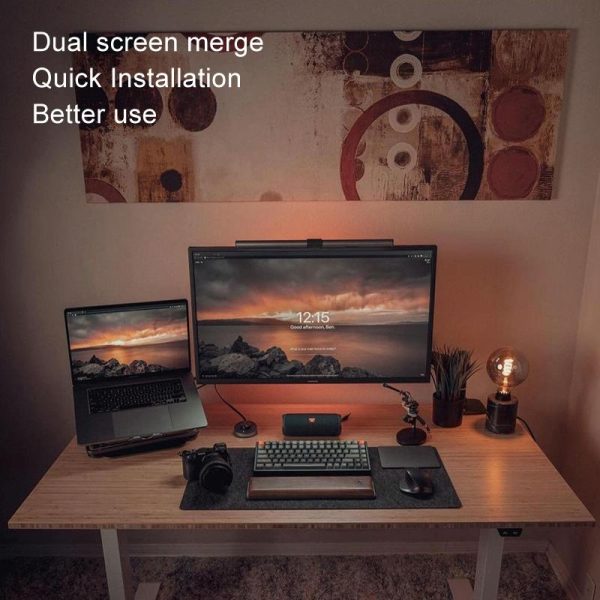 Rotatable Dual Screen Laptop Stand for Desktop - Image 4