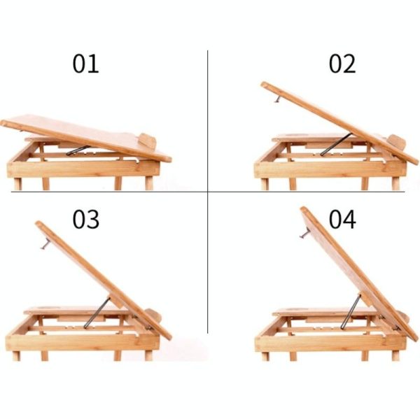 Adjustable Folding Laptop Desk for Bed with Card Slot and Lazy Computer Design - Image 9