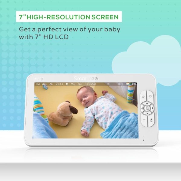 7 Wireless Baby Monitor With Temperature Monitor And 2-Way Audio - Image 4