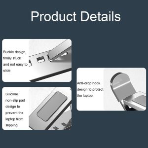 Foldable Aluminum Laptop Stand with Heat Dissipation - Image 6