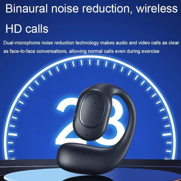 Wireless Bluetooth 5.2 Earphones with Noise Reduction Ear-mounted Design - Black Bag With Accessories - Image 8