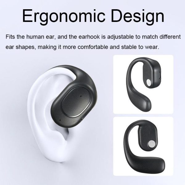 Wireless Bluetooth 5.2 Earphones with Noise Reduction Ear-mounted Design - Black Bag With Accessories - Image 11