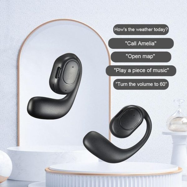 Wireless Bluetooth 5.2 Earphones with Noise Reduction Ear-mounted Design - Black Bag With Accessories - Image 12