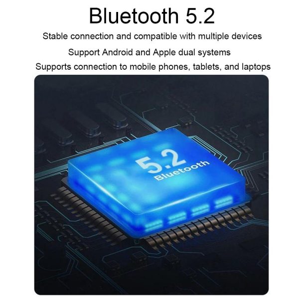 Wireless Bluetooth 5.2 Earphones with Noise Reduction Ear-mounted Design - Black Bag With Accessories - Image 13