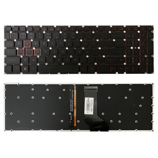 Red Backlit Laptop Keyboard - us Version - For Acer Aspire Vn7-793G
