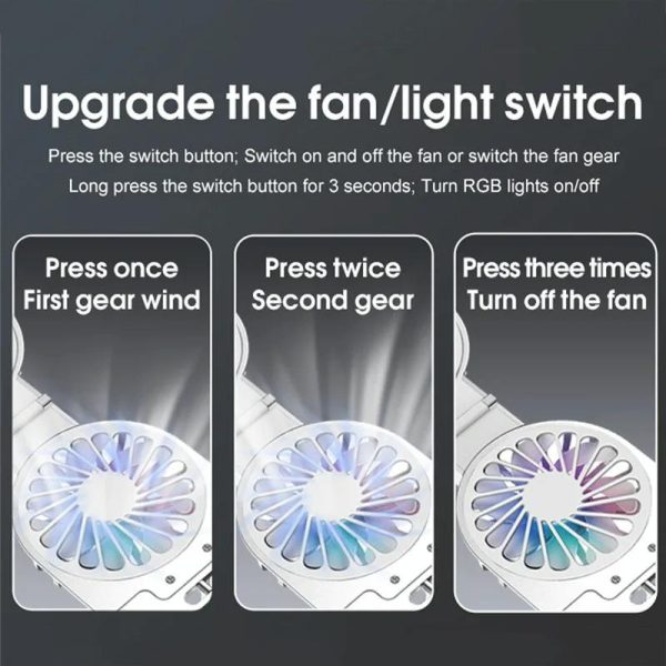 Foldable Laptop Cooling Stand with Ambient Light - Gray - Image 13