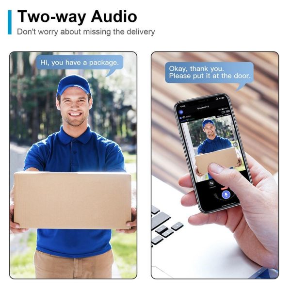 Wireless Wifi Video Doorbell With Night Vision And Ai Recognition - 720P - Without Battery - Image 10