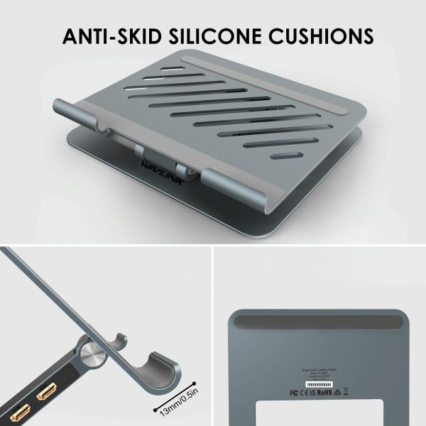Adjustable Aluminum Laptop Stand with Type-c Docking Station - Image 9