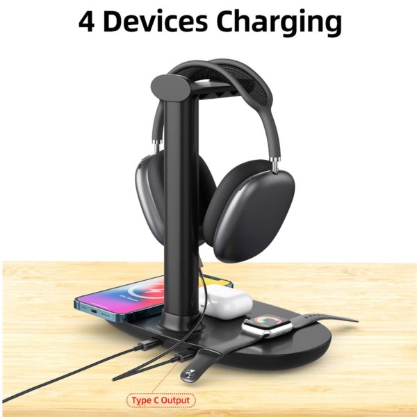 4 In 1 Wireless Charger For Phone Watch Airpods - Image 5