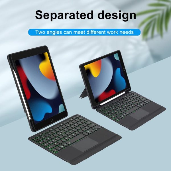 Bluetooth Keyboard Leather Case For Ipad 10.2 / 10.5 / Pro 10.5 - Touch Backlight Split Type - Image 8
