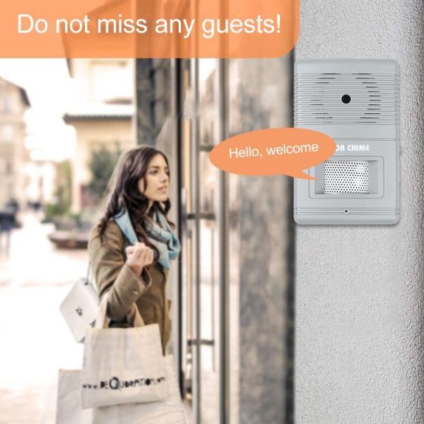 Grey Wireless Door Chime For Visitor Alert - Image 9