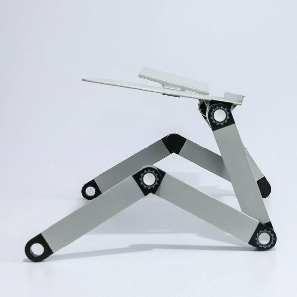 Foldable Laptop Desk with Fan & Mouse Board - Aluminum Alloy Height-adjustable - Image 8