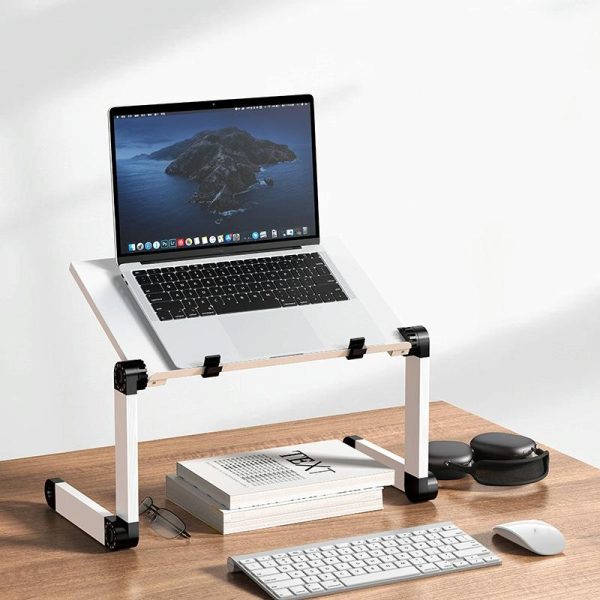 Portable Folding Laptop Desk with Adjustable Height and Storage - Image 2