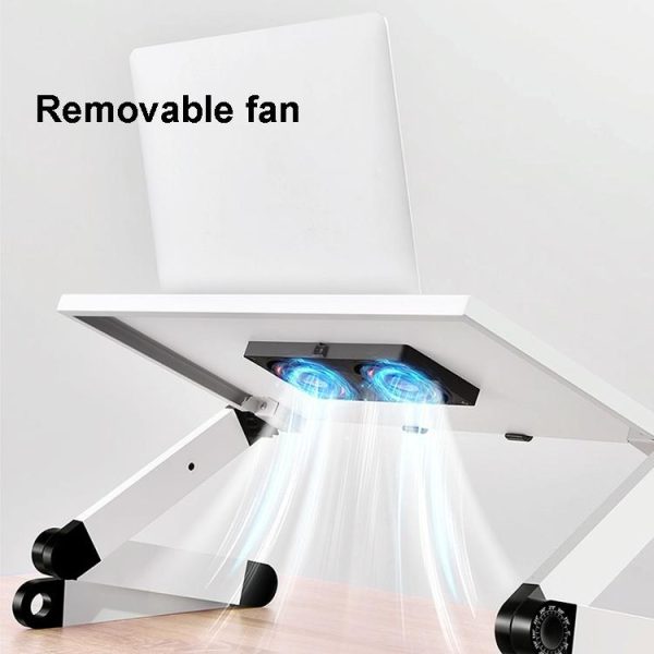 Portable Folding Laptop Desk with Adjustable Height and Storage - Image 3